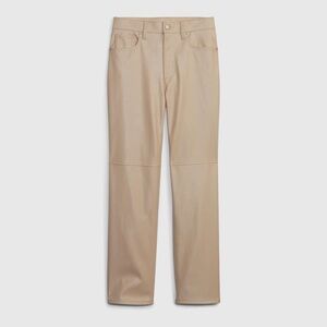 GAP High Rise Faux-Leather Cheeky Straight Pants (33 Tall)